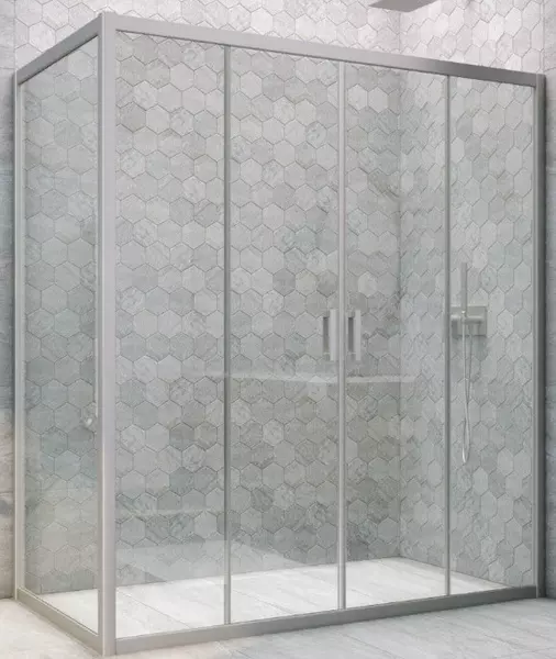 

Душевой угол-ограждение «Vegas Glass» Z2P+ZPV Novo h2000 150/85 прозрачный/хром матовый без поддона универсальный