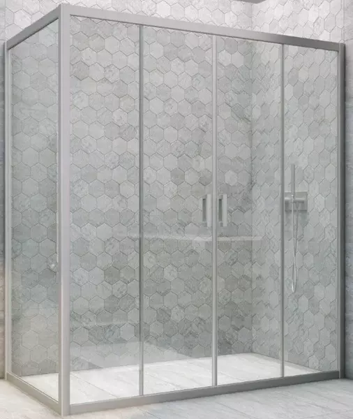 

Душевой угол-ограждение «Vegas Glass» Z2P+ZPV Novo h2000 150/95 прозрачный/хром матовый без поддона универсальный