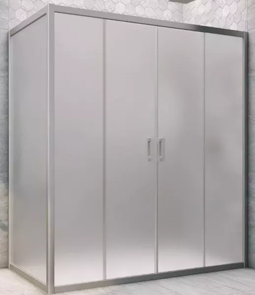 

Душевой угол-ограждение «Vegas Glass» Z2P+ZPV Novo h2000 150/100 сатин/хром матовый без поддона универсальный