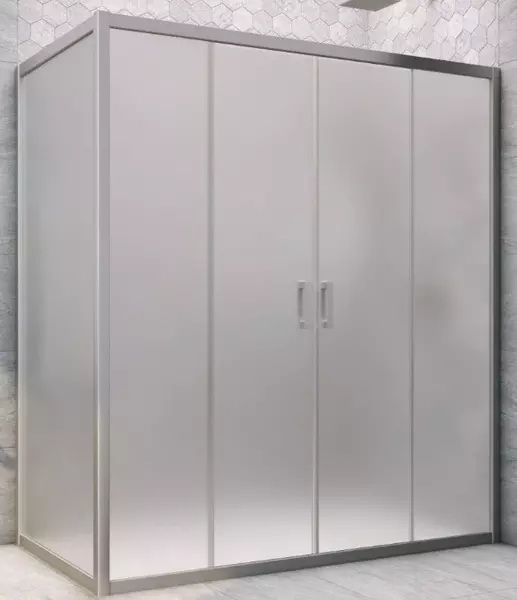 

Душевой угол-ограждение «Vegas Glass» Z2P+ZPV Novo h2000 155/75 сатин/хром матовый без поддона универсальный