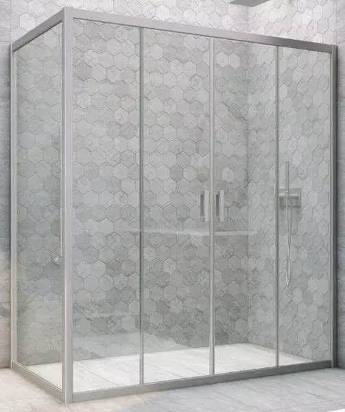

Душевой угол-ограждение «Vegas Glass» Z2P+ZPV Novo h2000 155/90 прозрачный/хром матовый без поддона универсальный