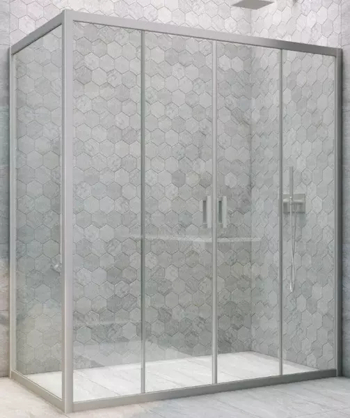 

Душевой угол-ограждение «Vegas Glass» Z2P+ZPV Novo h2000 160/75 прозрачный/хром матовый без поддона универсальный
