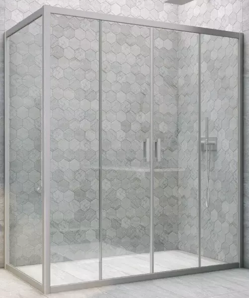 

Душевой угол-ограждение «Vegas Glass» Z2P+ZPV Novo h2000 160/100 прозрачный/хром матовый без поддона универсальный