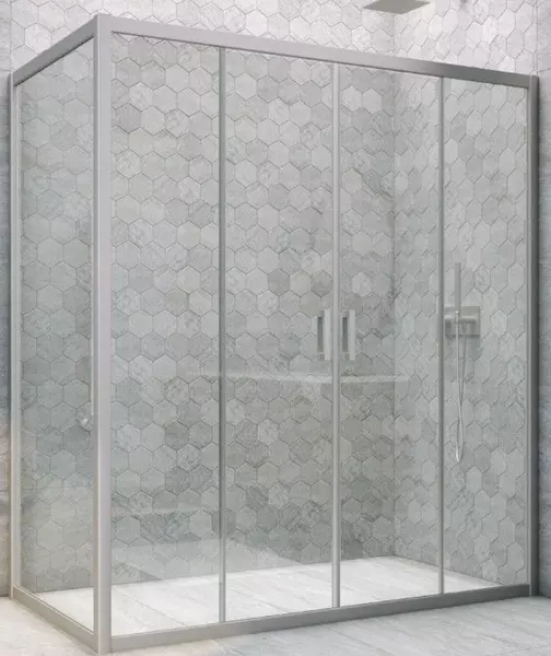 

Душевой угол-ограждение «Vegas Glass» Z2P+ZPV Novo h2000 175/75 прозрачный/хром матовый без поддона универсальный