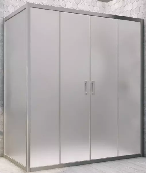 

Душевой угол-ограждение «Vegas Glass» Z2P+ZPV Novo h2000 175/90 сатин/хром матовый без поддона универсальный