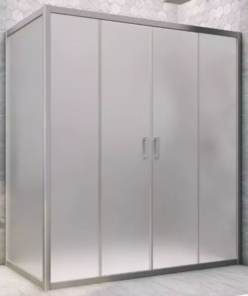 

Душевой угол-ограждение «Vegas Glass» Z2P+ZPV Novo h2000 180/75 сатин/хром матовый без поддона универсальный