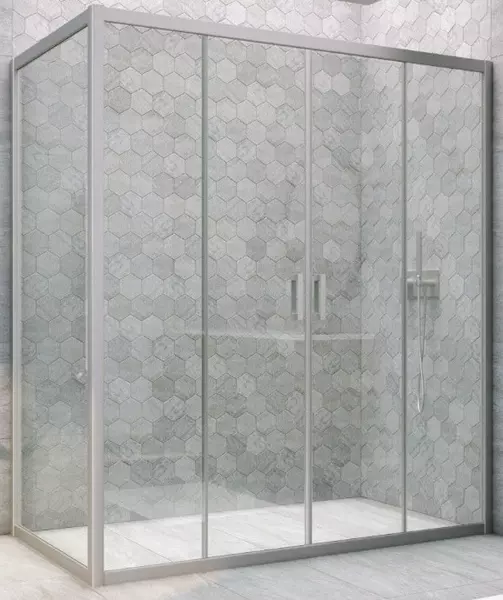 

Душевой угол-ограждение «Vegas Glass» Z2P+ZPV Novo h2000 180/85 прозрачный/хром матовый без поддона универсальный