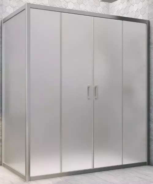 

Душевой угол-ограждение «Vegas Glass» Z2P+ZPV Novo h2000 185/80 сатин/хром матовый без поддона универсальный