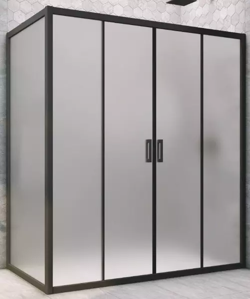 

Душевой угол-ограждение «Vegas Glass» Z2P+ZPV Novo h2000 195/70 сатин/чёрный матовый без поддона универсальный