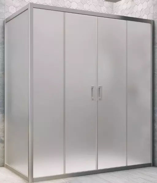 

Душевой угол-ограждение «Vegas Glass» Z2P+ZPV Novo h2000 195/90 сатин/хром матовый без поддона универсальный