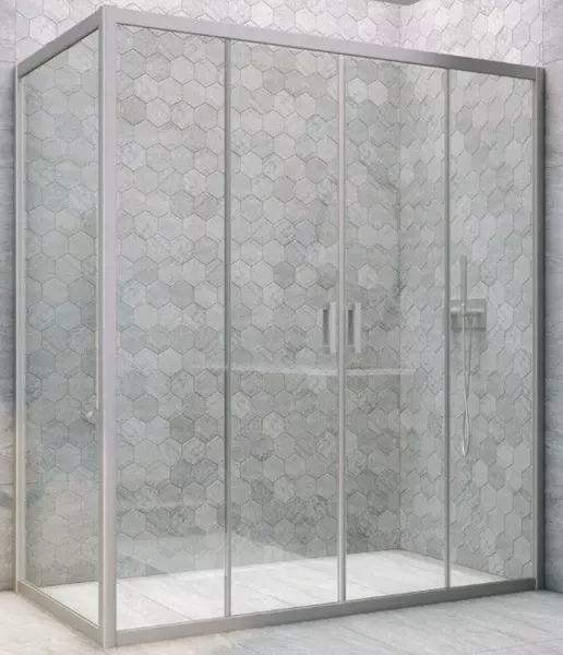 

Душевой угол-ограждение «Vegas Glass» Z2P+ZPV Novo h2000 205/80 прозрачный/хром матовый без поддона универсальный