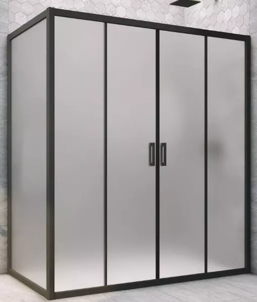 

Душевой угол-ограждение «Vegas Glass» Z2P+ZPV Novo h2000 210/85 сатин/чёрный матовый без поддона универсальный