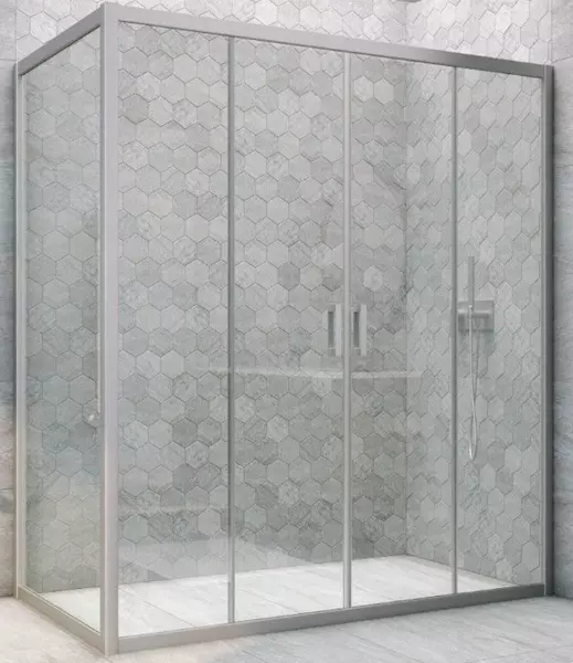 

Душевой угол-ограждение «Vegas Glass» Z2P+ZPV Novo h2000 210/95 прозрачный/хром матовый без поддона универсальный