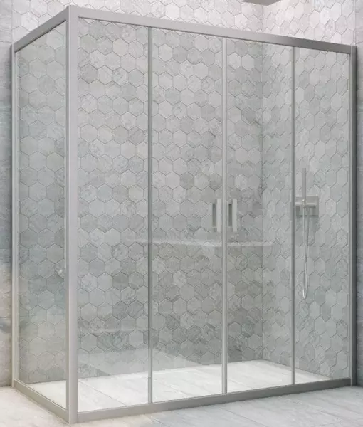 

Душевой угол-ограждение «Vegas Glass» Z2P+ZPV Novo h2000 210/100 прозрачный/хром матовый без поддона универсальный