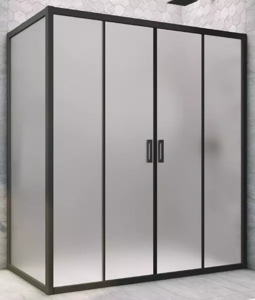 

Душевой угол-ограждение «Vegas Glass» Z2P+ZPV Novo h2000 215/70 сатин/чёрный матовый без поддона универсальный