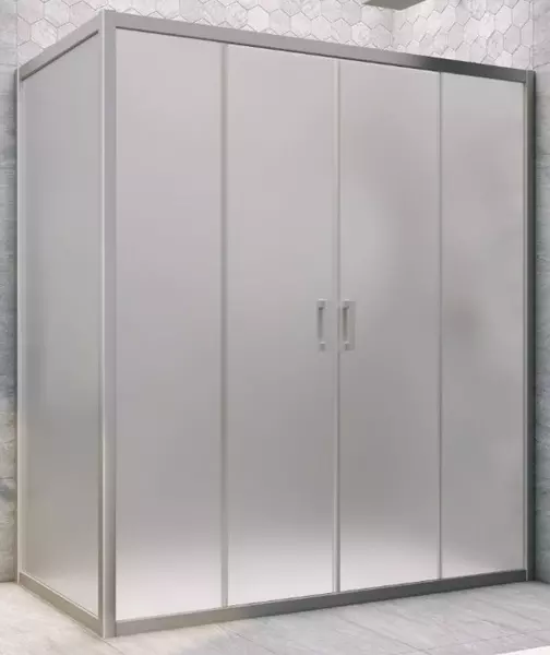 

Душевой угол-ограждение «Vegas Glass» Z2P+ZPV Novo h2000 215/80 сатин/хром матовый без поддона универсальный