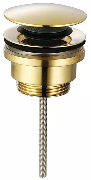 Донный клапан для раковины «AQUAme» AQM7003GG с механизмом Клик-Клак glossy gold