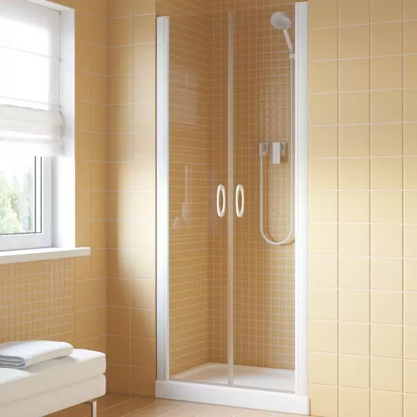 

Душевая дверь «Vegas Glass» E2P Lux 95/199,5 crystalvision/белая универсальная