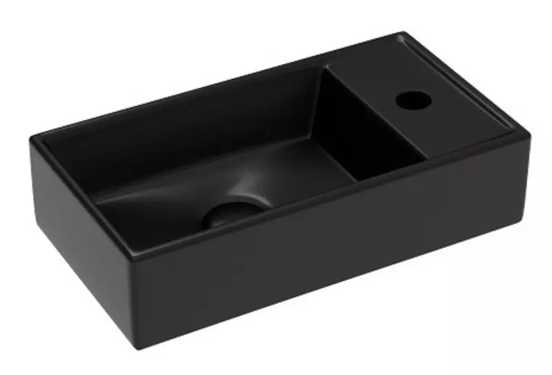

Раковина «Ceramica Nova» Element 41/22 CN6051LMB фарфоровая черная матовая левая