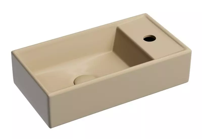 

Раковина «Ceramica Nova» Element 41/22 CN6051LMC фарфоровая капучино матовый левая