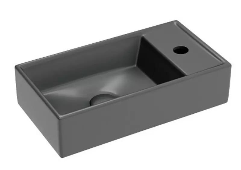

Раковина «Ceramica Nova» Element 41/22 CN6051LMDH фарфоровая темный антрацит матовый левая