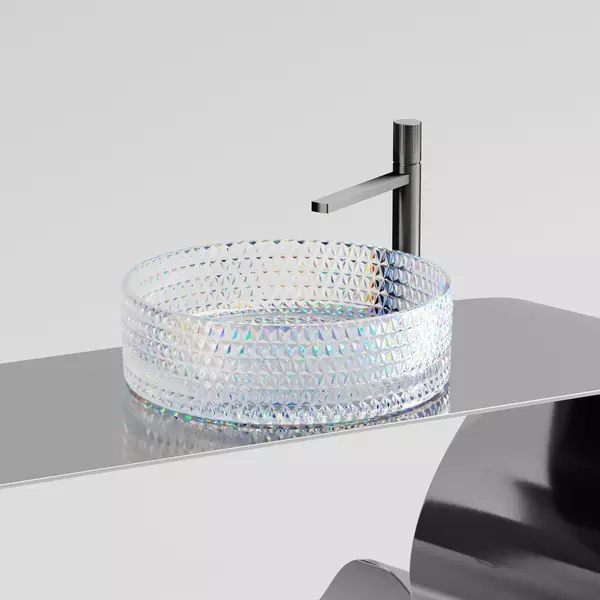 

Раковина «Ceramica Nova» Cristal 36/36 CN6059 стеклянная неон