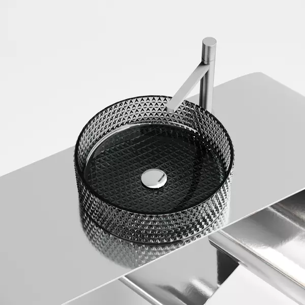 

Раковина «Ceramica Nova» Cristal 36/36 CN6060 стеклянная черная