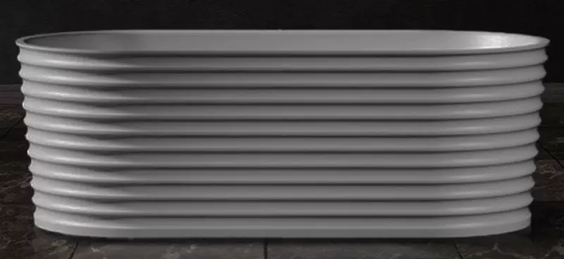 

Ванна из искусственного камня «Abber» Stein AS9650 170/80 с ножками с сифоном белая матовая