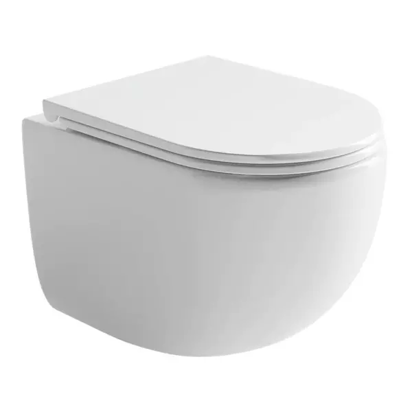 

Подвесной унитаз безободковый «Ceramica Nova» Up CN4007 белый с сиденьем дюропласт с микролифтом белое
