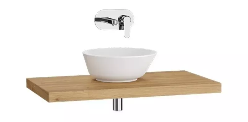 

Консоль с раковиной «Vitra» Stand 90 подвесная светлый дуб