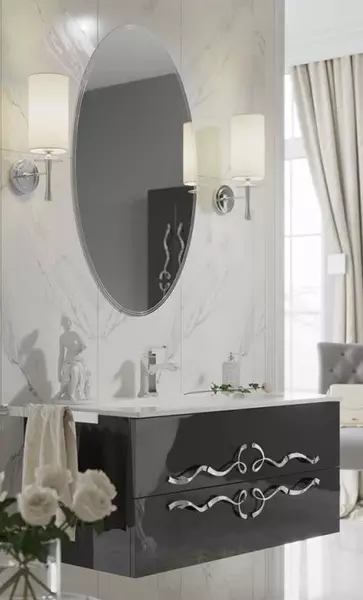 Мебель для ванной подвесная «Clarberg» Due amanti 120/BLK чёрная