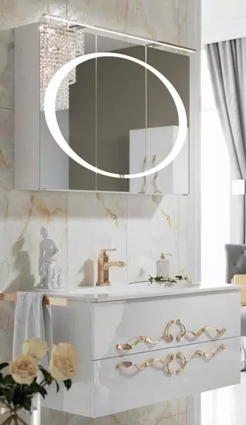 Мебель для ванной подвесная «Clarberg» Due amanti 120/W белая