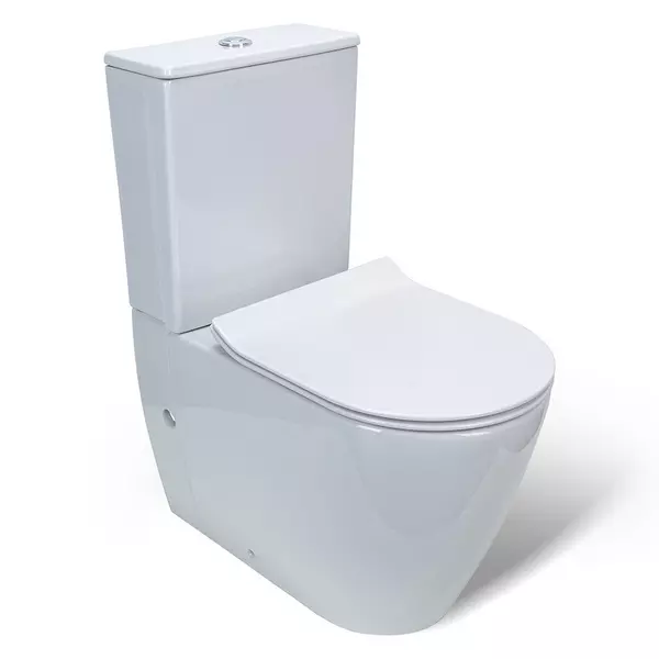 

Уценка, Унитаз компакт «Sanitana» Coral белый с сиденьем термопласт с микролифтом белый