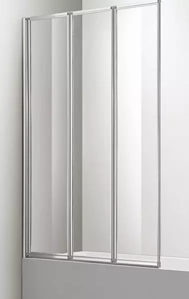 Шторка на ванну стеклянная «Azario» Preston 110/150 прозрачная/хром универсальная