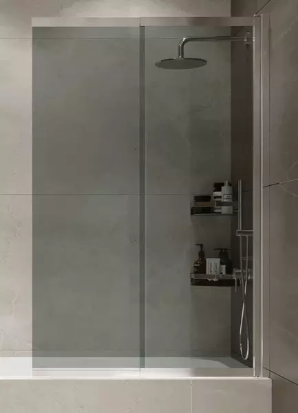 Шторка на ванну стеклянная Terminus Ното 01 90150 тонированнаяхром универсальная 23990₽