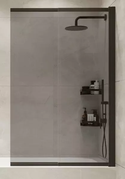 Шторка на ванну стеклянная Terminus Ното 01 90150 тонированнаячёрная универсальная 23990₽