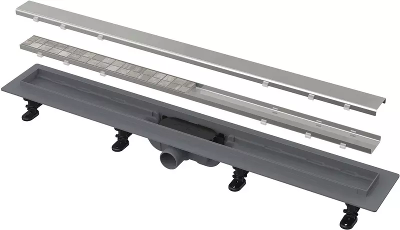 

Душевой лоток «AlcaPlast» Simple APZ19-750 боковой выпуск под плитку