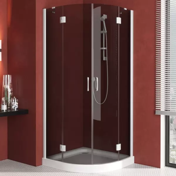 

Душевой угол-ограждение «Vegas Glass» AFS Lux 120/120 графит/белый без поддона