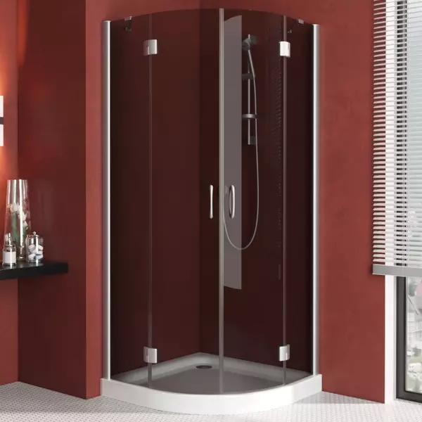 

Душевой угол-ограждение «Vegas Glass» AFS Lux 120/120 графит/матовый хром без поддона