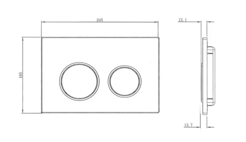 Кнопка смыва «Urbatec» F4BI пластик белая глянцевая