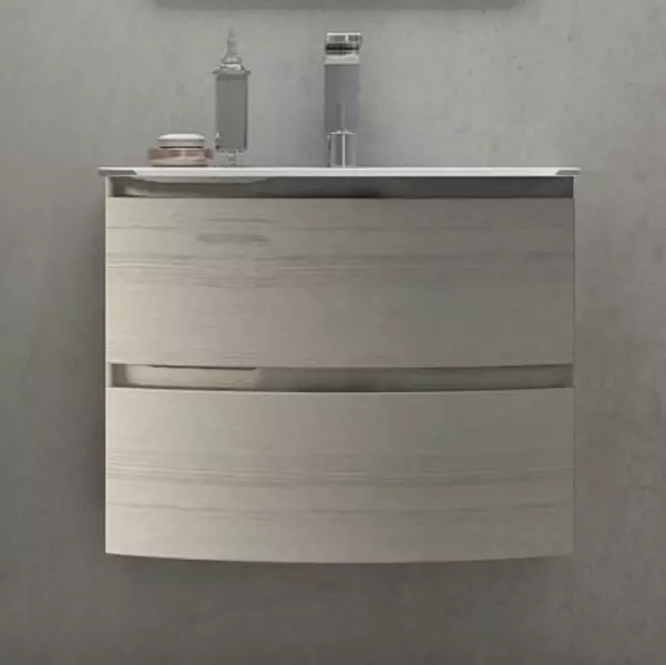 

Тумба с раковиной «Cezares» Vague 70 (Sting 70/52) подвесная Rovere sbiancato
