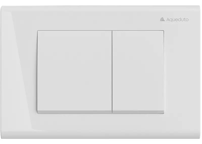 Кнопка смыва «Aqueduto» Quadrado QUA0110 белая глянцевая