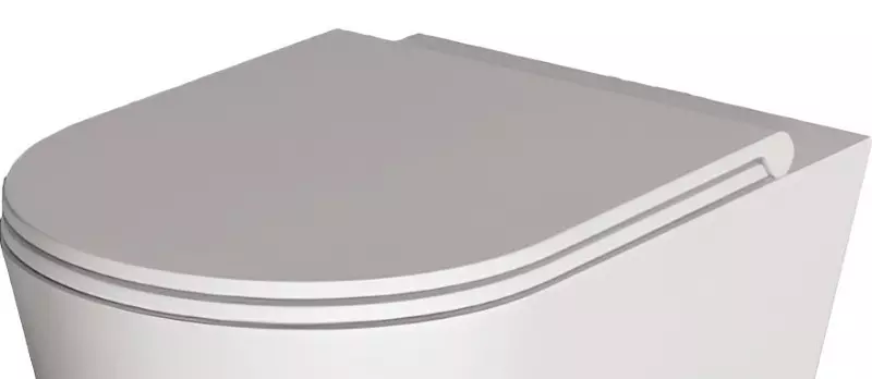 Сиденье для унитаза «Alice» Hide Round MC3109S антибактериальное покрытие, ультратонкое дюропласт с микролифтом белое матовое