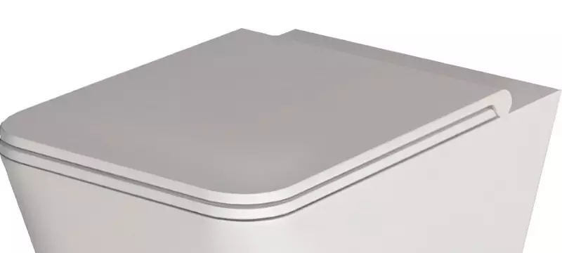 Сиденье для унитаза «Alice» Hide Square MC3101SQS антибактериальное покрытие, ультратонкое дюропласт с микролифтом белое глянцевое