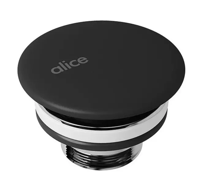 Донный клапан для раковины Alice PIL00608 матовый черный 10200₽