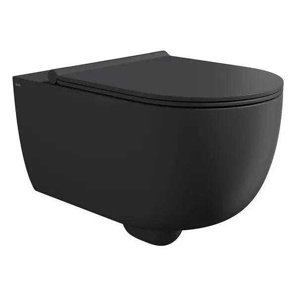 Подвесной унитаз безободковый Alice Unica 32240108MC2208ES черный матовый с сиденьем дюропласт с микролифтом чёрное 88100₽