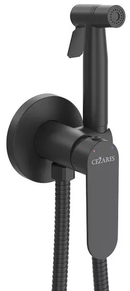 

Смеситель с гигиеническим душем «Cezares» STYLUS-DIF-NOP чёрный матовый