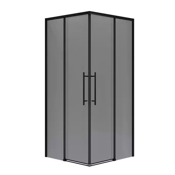 

Душевой угол-ограждение «Niagara» Nova NG-2828-34 BLACK 80/80 квадратный тонированный/матовый чёрный без поддона универсальный