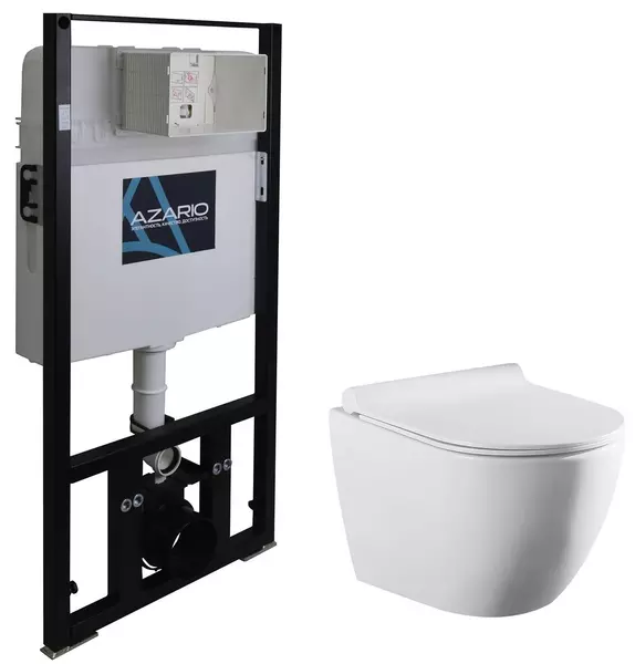 

Комплект инсталляция с унитазом и крышкой «Azario» AZ-8010-1000+AZ-2196D белый