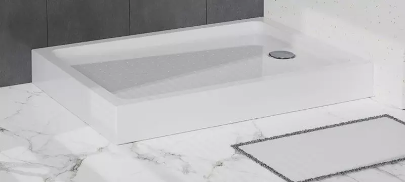 Душевой поддон Belbagno TRAY-BB-AH-12090-15-W низкий акриловый прямоугольный с сифоном белыйхром 20700₽